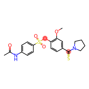 2-methoxy-4-(1-pyrrolidinylcarbothioyl)phenyl 4-(acetylamino)benzenesulfonate