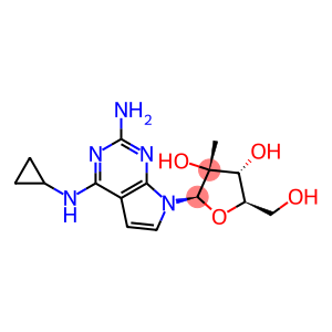 N4-Cyclopropyl-7-(2-C-methyl-beta-D-ribofuranosyl)-7H-pyrrolo[2,3-d]pyrimidine-2,4-diamine