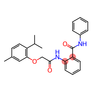 2-({[5-methyl-2-(propan-2-yl)phenoxy]acetyl}amino)-N-phenylbenzamide