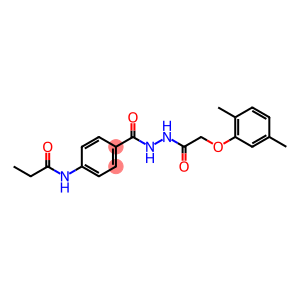 Benzoic acid, 4-[(1-oxopropyl)amino]-, 2-[2-(2,5-dimethylphenoxy)acetyl]hydrazide