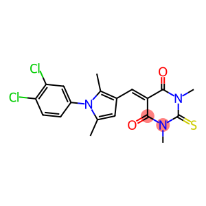 5-{[1-(3,4-dichlorophenyl)-2,5-dimethyl-1H-pyrrol-3-yl]methylene}-1,3-dimethyl-2-thioxodihydro-4,6(1H,5H)-pyrimidinedione