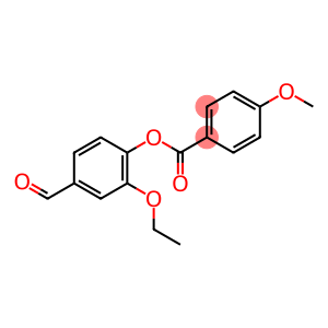 Benzoic acid, 4-methoxy-, 2-ethoxy-4-formylphenyl ester