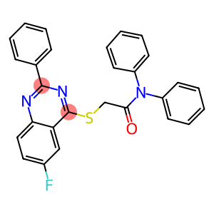 2-[(6-fluoro-2-phenyl-4-quinazolinyl)sulfanyl]-N,N-diphenylacetamide