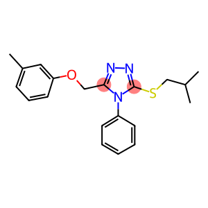 3-(isobutylsulfanyl)-5-[(3-methylphenoxy)methyl]-4-phenyl-4H-1,2,4-triazole