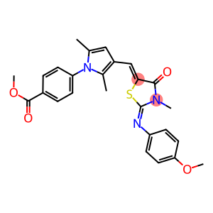 methyl 4-[3-({2-[(4-methoxyphenyl)imino]-3-methyl-4-oxo-1,3-thiazolidin-5-ylidene}methyl)-2,5-dimethyl-1H-pyrrol-1-yl]benzoate