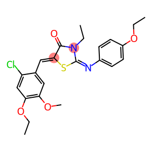 5-(2-chloro-4-ethoxy-5-methoxybenzylidene)-2-[(4-ethoxyphenyl)imino]-3-ethyl-1,3-thiazolidin-4-one