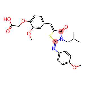 [4-({3-isobutyl-2-[(4-methoxyphenyl)imino]-4-oxo-1,3-thiazolidin-5-ylidene}methyl)-2-methoxyphenoxy]acetic acid