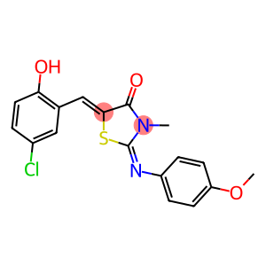 5-(5-chloro-2-hydroxybenzylidene)-2-[(4-methoxyphenyl)imino]-3-methyl-1,3-thiazolidin-4-one