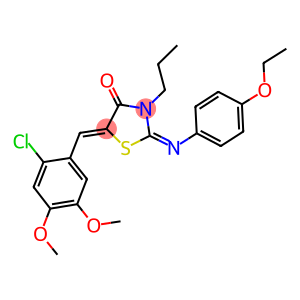 5-(2-chloro-4,5-dimethoxybenzylidene)-2-[(4-ethoxyphenyl)imino]-3-propyl-1,3-thiazolidin-4-one