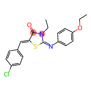 5-(4-chlorobenzylidene)-2-[(4-ethoxyphenyl)imino]-3-ethyl-1,3-thiazolidin-4-one