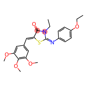 2-[(4-ethoxyphenyl)imino]-3-ethyl-5-(3,4,5-trimethoxybenzylidene)-1,3-thiazolidin-4-one