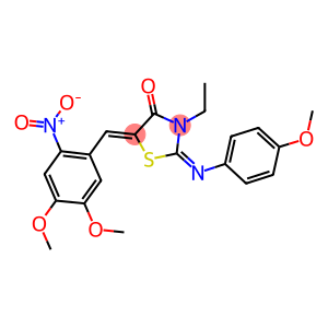 3-ethyl-5-{2-nitro-4,5-dimethoxybenzylidene}-2-[(4-methoxyphenyl)imino]-1,3-thiazolidin-4-one