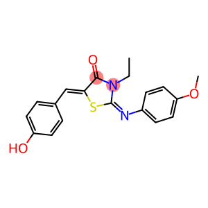 3-ethyl-5-(4-hydroxybenzylidene)-2-[(4-methoxyphenyl)imino]-1,3-thiazolidin-4-one