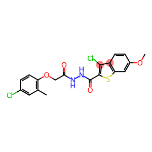 3-chloro-N'-[(4-chloro-2-methylphenoxy)acetyl]-6-methoxy-1-benzothiophene-2-carbohydrazide