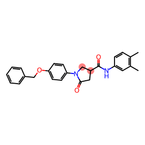 1-[4-(benzyloxy)phenyl]-N-(3,4-dimethylphenyl)-5-oxo-3-pyrrolidinecarboxamide