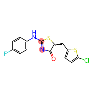 5-[(5-chloro-2-thienyl)methylene]-2-[(4-fluorophenyl)imino]-1,3-thiazolidin-4-one