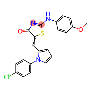 5-{[1-(4-chlorophenyl)-1H-pyrrol-2-yl]methylene}-2-[(4-methoxyphenyl)imino]-1,3-thiazolidin-4-one