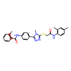 N-[4-(5-{[2-(2,4-dimethylanilino)-2-oxoethyl]sulfanyl}-4-methyl-4H-1,2,4-triazol-3-yl)phenyl]-2-methylbenzamide