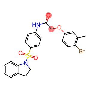 2-(4-bromo-3-methylphenoxy)-N-[4-(2,3-dihydro-1H-indol-1-ylsulfonyl)phenyl]acetamide