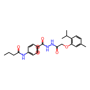 N-[4-({2-[(2-isopropyl-5-methylphenoxy)acetyl]hydrazino}carbonyl)phenyl]butanamide