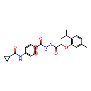 N-[4-({2-[(2-isopropyl-5-methylphenoxy)acetyl]hydrazino}carbonyl)phenyl]cyclopropanecarboxamide