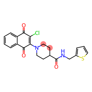 1-(3-CHLORO-1,4-DIOXO-1,4-DIHYDRO-2-NAPHTHALENYL)-N-(2-THIENYLMETHYL)-4-PIPERIDINECARBOXAMIDE