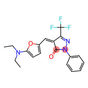 3H-Pyrazol-3-one,  4-[[5-(diethylamino)-2-furanyl]methylene]-2,4-dihydro-2-phenyl-5-(trifluoromethyl)-