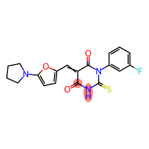 1-(3-fluorophenyl)-5-{[5-(1-pyrrolidinyl)-2-furyl]methylene}-2-thioxodihydro-4,6(1H,5H)-pyrimidinedione