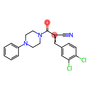 (2E)-3-(3,4-dichlorophenyl)-2-[(4-phenylpiperazin-1-yl)carbonyl]prop-2-enenitrile