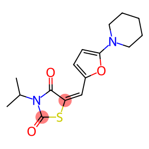 3-isopropyl-5-{[5-(1-piperidinyl)-2-furyl]methylene}-1,3-thiazolidine-2,4-dione