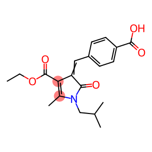 4-{[4-(ethoxycarbonyl)-1-isobutyl-5-methyl-2-oxo-1,2-dihydro-3H-pyrrol-3-ylidene]methyl}benzoic acid