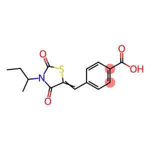 4-{(E)-[3-(butan-2-yl)-2,4-dioxo-1,3-thiazolidin-5-ylidene]methyl}benzoic acid