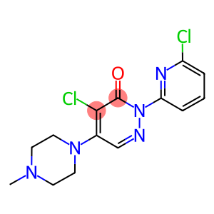 4-chloro-2-(6-chloro-2-pyridinyl)-5-(4-methyl-1-piperazinyl)-3(2H)-pyridazinone