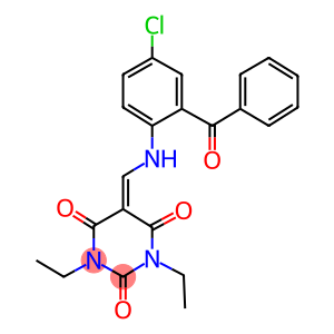 5-[(2-benzoyl-4-chloroanilino)methylene]-1,3-diethyl-2,4,6(1H,3H,5H)-pyrimidinetrione