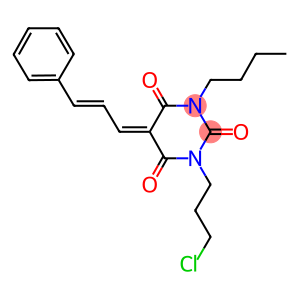 1-butyl-3-(3-chloropropyl)-5-(3-phenyl-2-propenylidene)-2,4,6(1H,3H,5H)-pyrimidinetrione