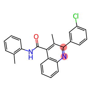 2-(3-chlorophenyl)-3-methyl-N-(2-methylphenyl)-4-quinolinecarboxamide