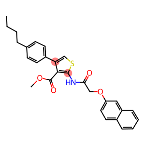 methyl 4-(4-butylphenyl)-2-{[(2-naphthyloxy)acetyl]amino}-3-thiophenecarboxylate