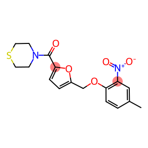 4-[5-({2-nitro-4-methylphenoxy}methyl)-2-furoyl]thiomorpholine