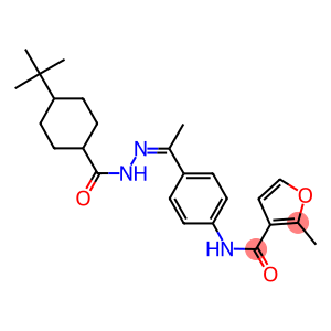 N-(4-{N-[(4-tert-butylcyclohexyl)carbonyl]ethanehydrazonoyl}phenyl)-2-methyl-3-furamide