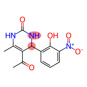 2(1H)-Pyrimidinone,5-acetyl-3,4-dihydro-4-(2-hydroxy-3-nitrophenyl)-6-methyl-(9CI)