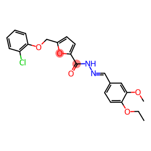 5-[(2-chlorophenoxy)methyl]-N'-(4-ethoxy-3-methoxybenzylidene)-2-furohydrazide