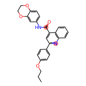 N-(2,3-dihydro-1,4-benzodioxin-6-yl)-2-(4-propoxyphenyl)-4-quinolinecarboxamide