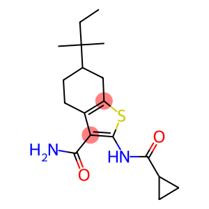 2-[(cyclopropylcarbonyl)amino]-6-tert-pentyl-4,5,6,7-tetrahydro-1-benzothiophene-3-carboxamide