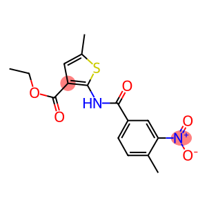 ethyl 2-({3-nitro-4-methylbenzoyl}amino)-5-methylthiophene-3-carboxylate