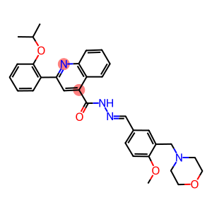 2-(2-isopropoxyphenyl)-N'-[4-methoxy-3-(4-morpholinylmethyl)benzylidene]-4-quinolinecarbohydrazide