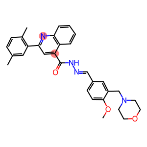 2-(2,5-dimethylphenyl)-N'-[4-methoxy-3-(4-morpholinylmethyl)benzylidene]-4-quinolinecarbohydrazide