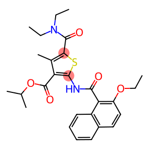 isopropyl 5-[(diethylamino)carbonyl]-2-[(2-ethoxy-1-naphthoyl)amino]-4-methylthiophene-3-carboxylate