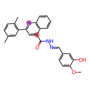 2-(2,5-dimethylphenyl)-N'-(3-hydroxy-4-methoxybenzylidene)-4-quinolinecarbohydrazide