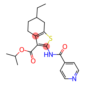 isopropyl 6-ethyl-2-(isonicotinoylamino)-4,5,6,7-tetrahydro-1-benzothiophene-3-carboxylate