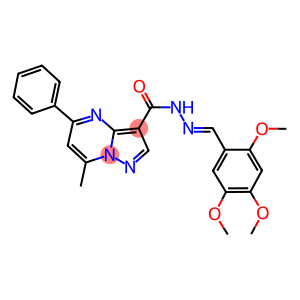 7-methyl-5-phenyl-N'-(2,4,5-trimethoxybenzylidene)pyrazolo[1,5-a]pyrimidine-3-carbohydrazide